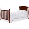 Solid Wood 3-in-1 Convertible Baby Crib Toddler Bed Daybed in Dark Brown Finish