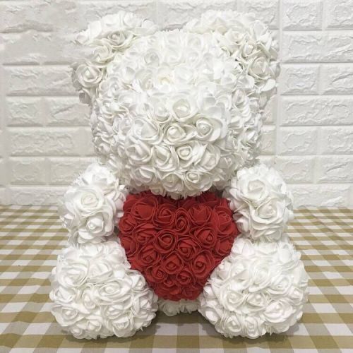 Rose Bear Eternal Rose Bear Creative Ornaments