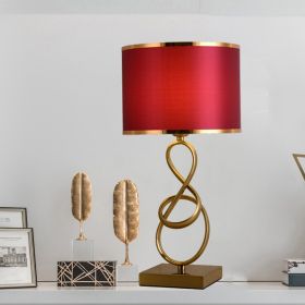 Creative Bedroom Model Room Bedside Lamp (Option: Red-EU)