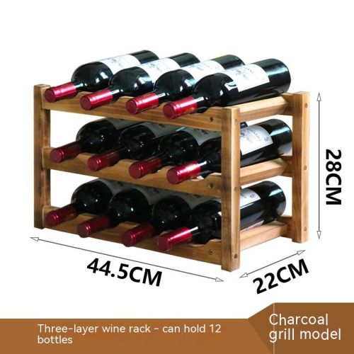 Solid Wood Ornaments Wine Showing Stand