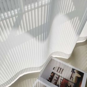 Vertical Blinds Vertical Dream White Curtain (Option: White-200cmx250cm punching)