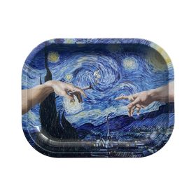 Rectangular Multi-function Cigarette Tray Storage Tray (Option: Starry Sky)