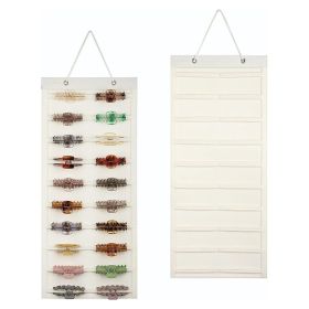 Wall Mounted Felt Hanging Eyeglass Bag (Option: White-80x35cm)