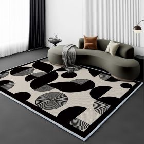 Living Room Carpet Fully Covered Bedroom And Household Sofa Table Carpet Bedside Stain-resistant Non-slip Foot Mat (Option: Total Wheel-140200cm Crystal Velvet)