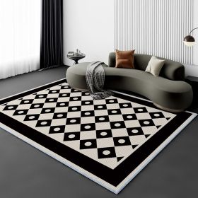 Living Room Carpet Fully Covered Bedroom And Household Sofa Table Carpet Bedside Stain-resistant Non-slip Foot Mat (Option: Common Point-140200cm Crystal Velvet)